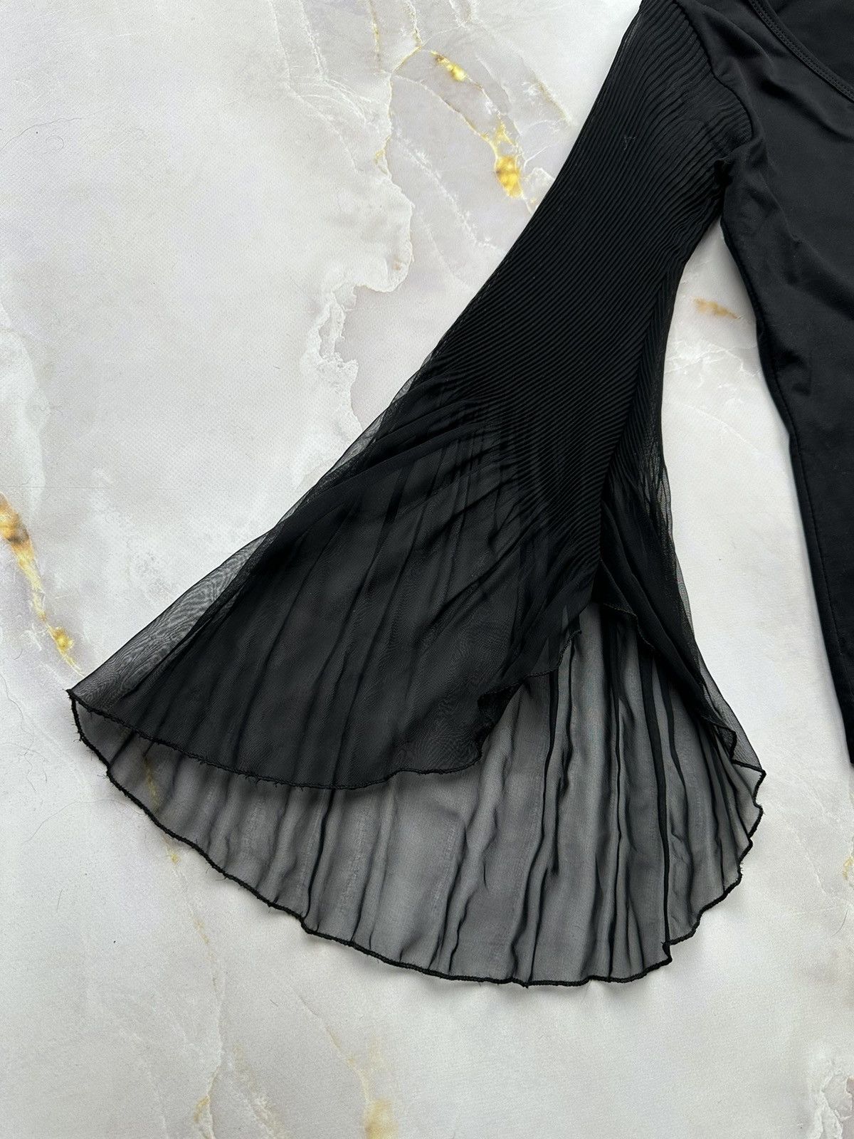 Japanese Brand Vintage Long Sleeve With Flared Mesh Sleeves Size XS / US 0-2 / IT 36-38 - 5 Thumbnail