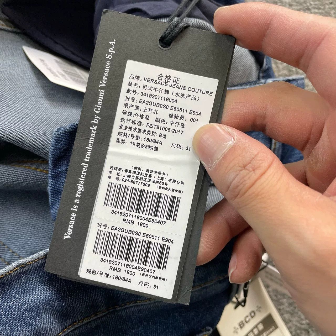 Versace Versace Blue Washed Denim Pants Size US 29 - 3 Thumbnail
