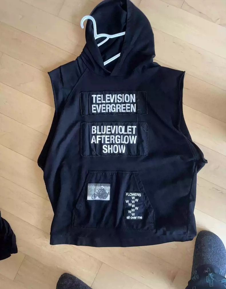 Raf Simons Ss21 TV slogan vest sleeveless hoodie Outerwear