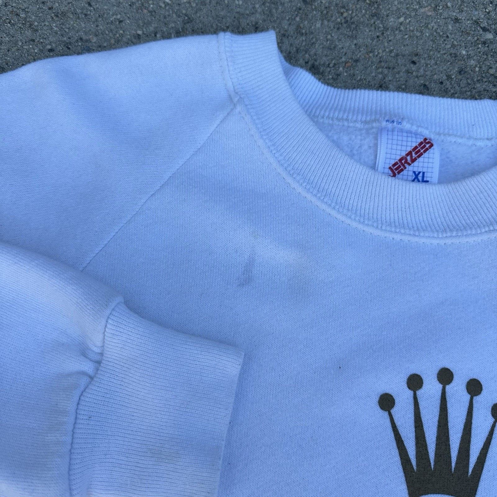 Rolex × Vintage Vintage 90s Rolex Watch Promo White Sweatshirt Made In USA Size US XL / EU 56 / 4 - 3 Thumbnail