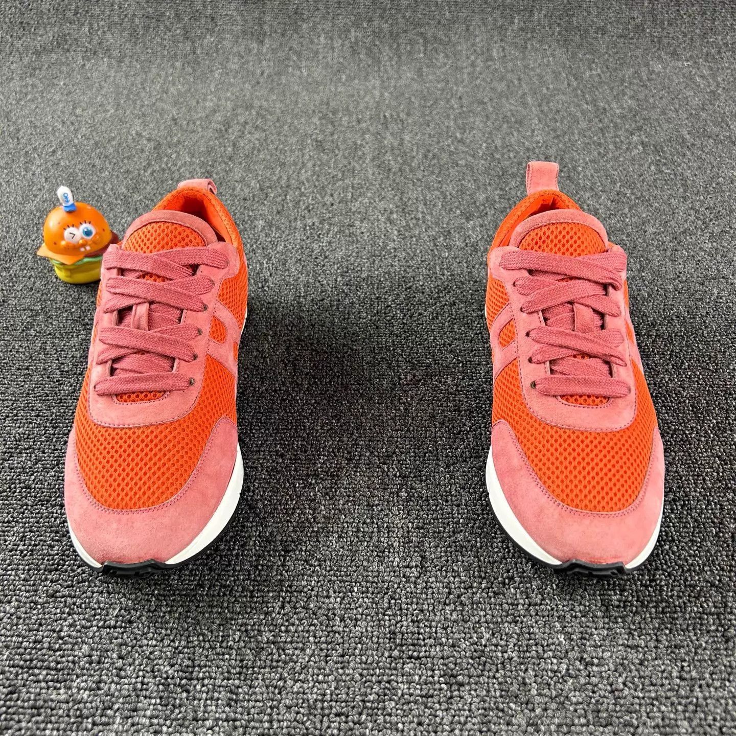 Hermes Hermes orange pink colorblock sneakers 36 Size US 5.5 / IT 35.5 - 2 Thumbnail