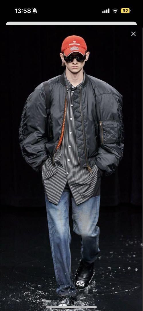Balenciaga [Rare Item] 20AW Balenciaga Bomber Jacket Size 44 Size US M / EU 48-50 / 2 - 7 Thumbnail