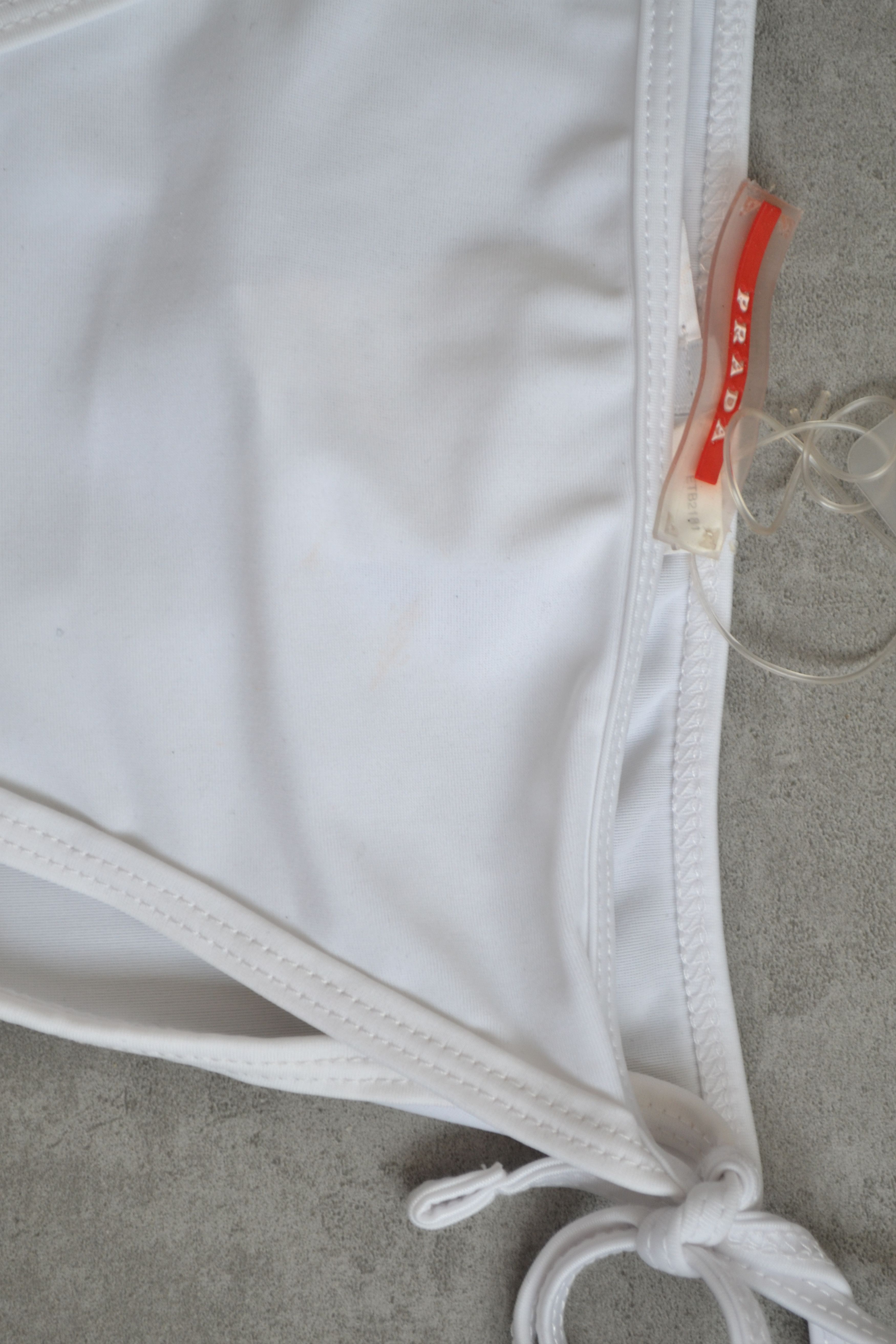 Prada PRADA Bikini Beachwear Red Tab Nylon White Size M Size ONE SIZE - 6 Thumbnail