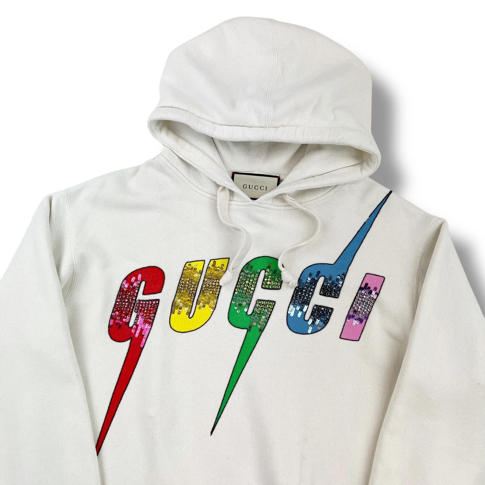 Gucci Gucci Sequin Blade Cream Hoodie Size US XS / EU 42 / 0 - 1 Thumbnail