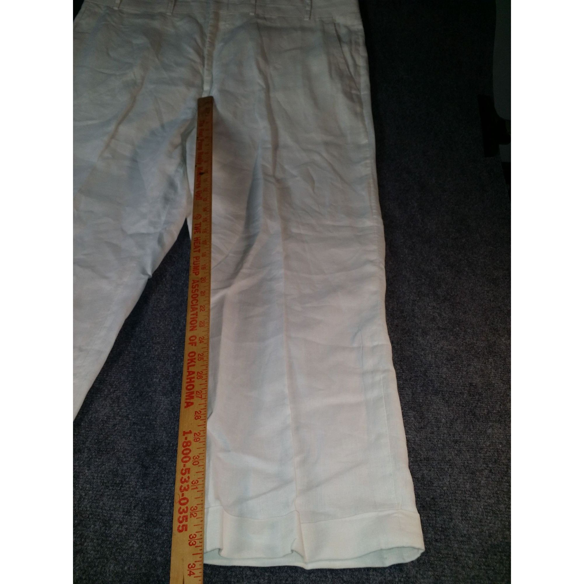 Michael Kors Michael Kors Linen Pants Men Sz 46 White Cuffed Hem Summer T Size US 44 / EU 60 - 2 Thumbnail