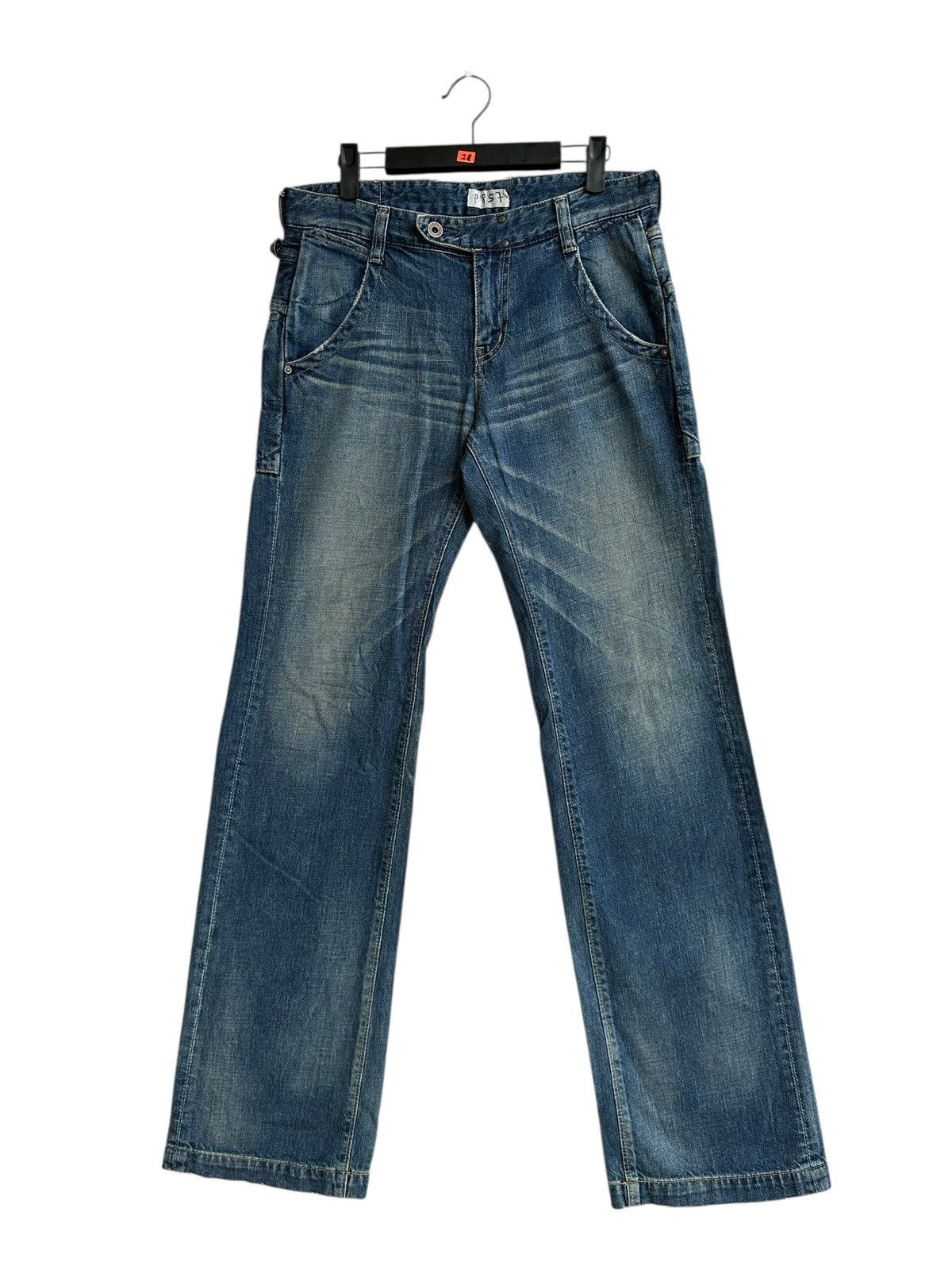 Johnbull Vintage John Bull Y2K Multi Pocket Cargo Denim Pants Size US 31 - 1 Thumbnail