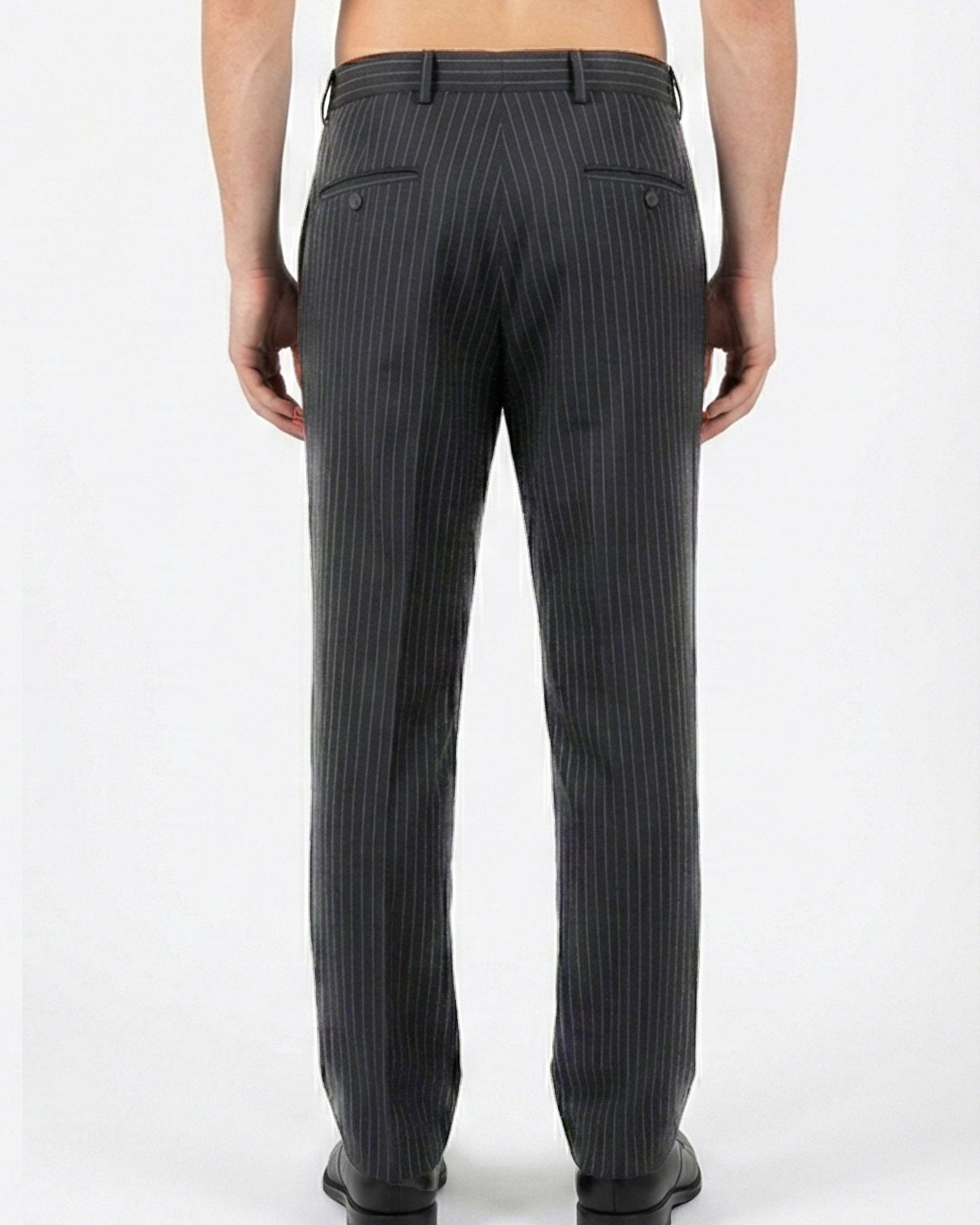 Miu Miu Pinstriped Trousers Virgin Wool Size US 34 / EU 50 - 2 Thumbnail