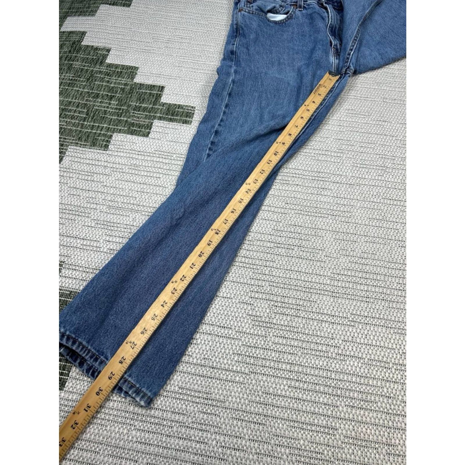 Levi's Levis 505 Jeans Men Blue Denim Cotton Regular Fit Mid Rise Straight Leg 32x29 35 Size US 35 - 5 Thumbnail