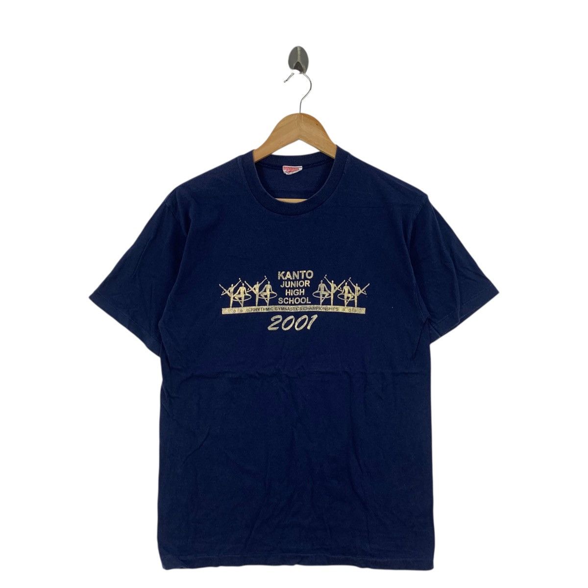 Vintage Vintage KANTO JUNIOR HIGH SCHOOL Gymnastic Tee Shirt Top Size L / US 10 / IT 46 - 3 Thumbnail