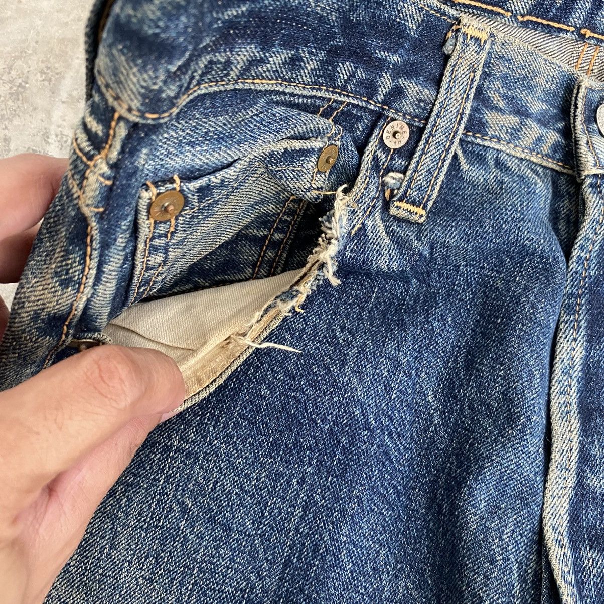Denime Vintage Denime Japan Faded Blue Distressed Selvedge Jeans Size US 31 - 10 Thumbnail