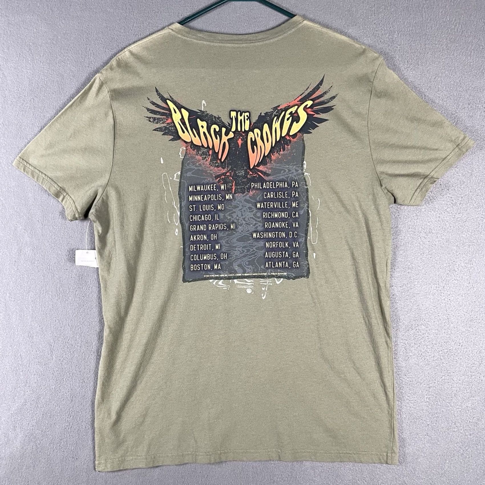 Wrangler The Black Crowes Concert Tour T-Shirt Large L Brown Wrangler Men's Crew Neck Short Sleeve 2024 Music Merchandise Vintage: No Size US L / EU 52-54 / 3 - 4 Thumbnail