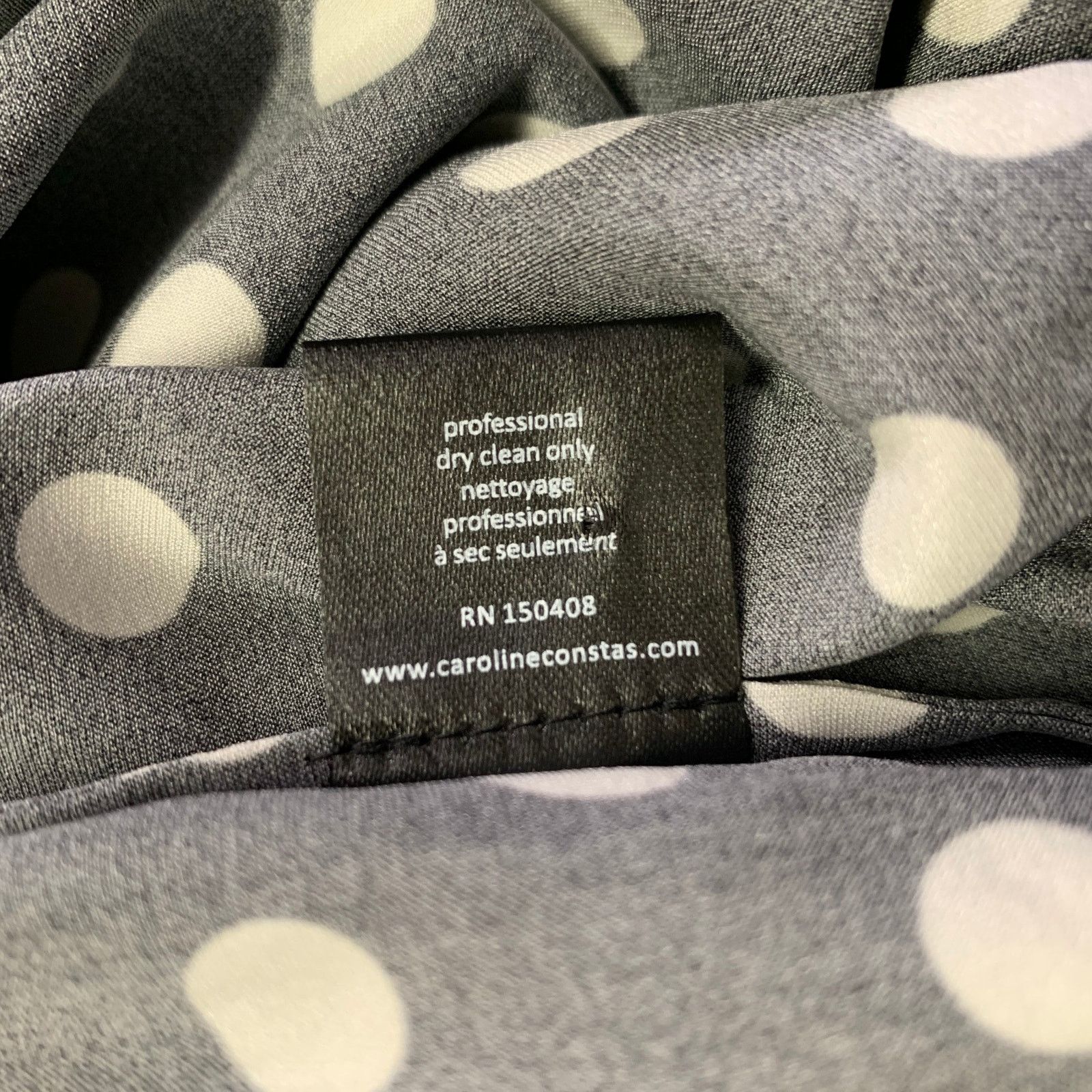 CAROLINE CONSTAS Size S Black White Silk Blend Polka Dot Bell Sleeves Dress Size S / US 4 / IT 40 - 7 Thumbnail