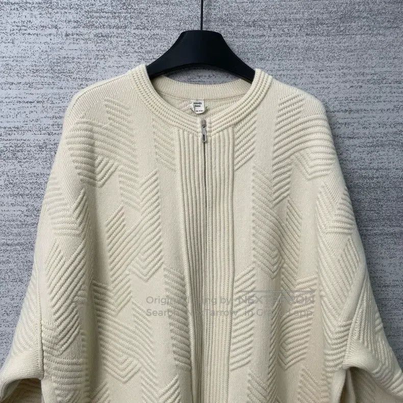 Hermes Hermes Relief H Logo Knit Cloak Coat Size XS / US 0-2 / IT 36-38 - 3 Thumbnail