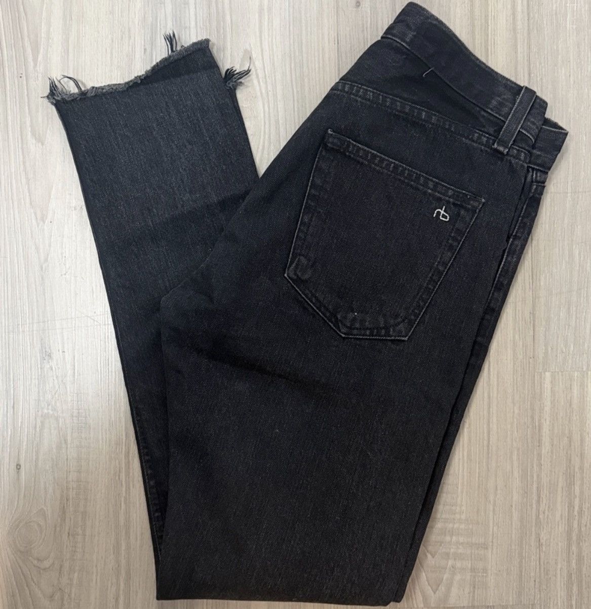 Rag & Bone Rag & Bone Black Straight Leg Denim Jeans Size 26" / US 2 / IT 38 - 3 Thumbnail