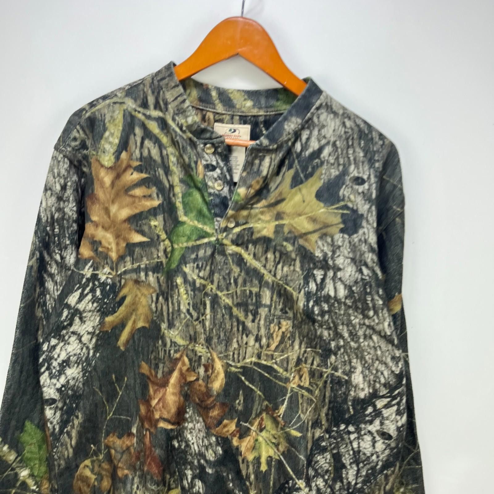 Mossy Oaks Vintage Realtree Mossy Oak Camo Henley Shirt Large Size US L / EU 52-54 / 3 - 2 Thumbnail