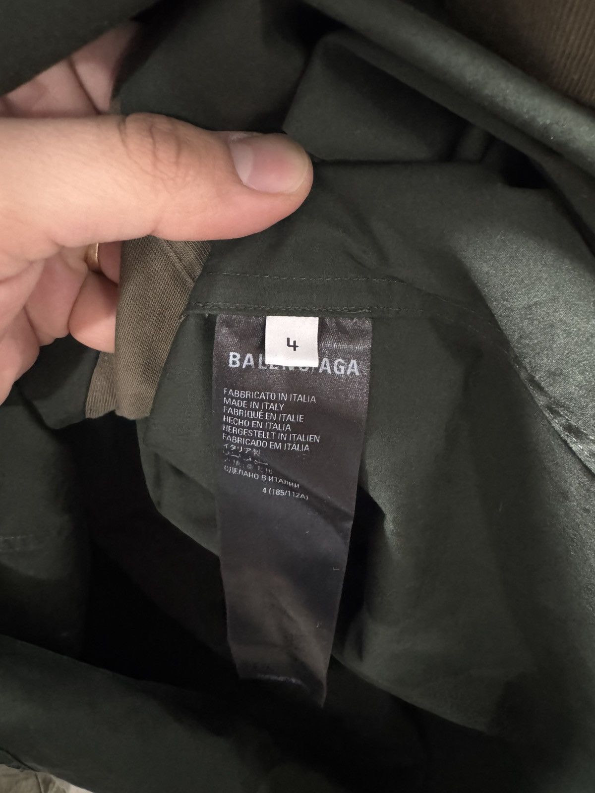 Balenciaga Balenciaga Tromp L’oeil Shirt (Green) Size US XL / EU 56 / 4 - 5 Thumbnail