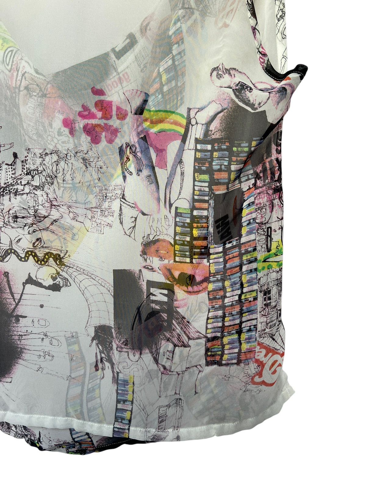 Comme des Garcons × Japanese Brand × gomme Gomme Homme Graffiti Art Printed Sleeveless Blouse Size M / US 6-8 / IT 42-44 - 9 Thumbnail