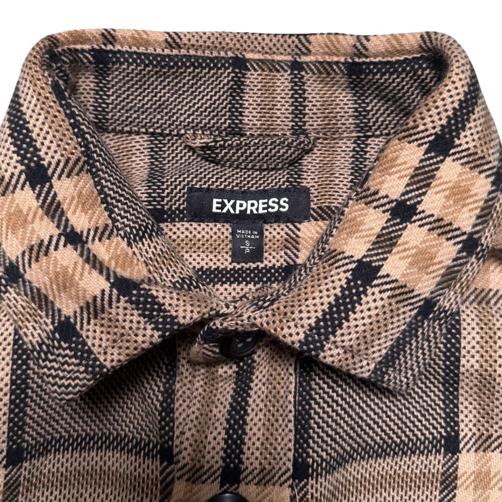 Express Express Yellow Black Plaid Flannel Shirt S Burberry Check Size US S / EU 44-46 / 1 - 3 Thumbnail