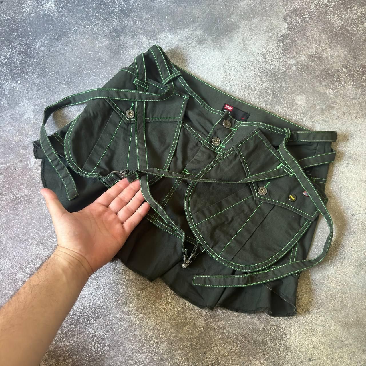 Diesel Y2K Diesel Vintage Bondage Cargo Mini Skirt Size 28" / US 6 / IT 42 - 2 Thumbnail
