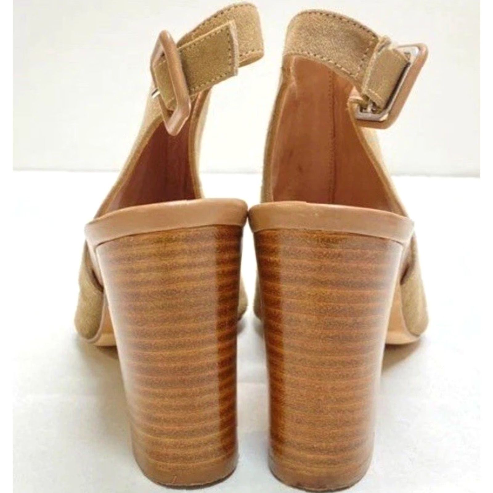 Vintage Womens Barneys New York Beige Suede Ankle Wrap Heels Casual Size 6 Italy Strappy | Womens Shoes Size US 6 / IT 36 - 5 Thumbnail