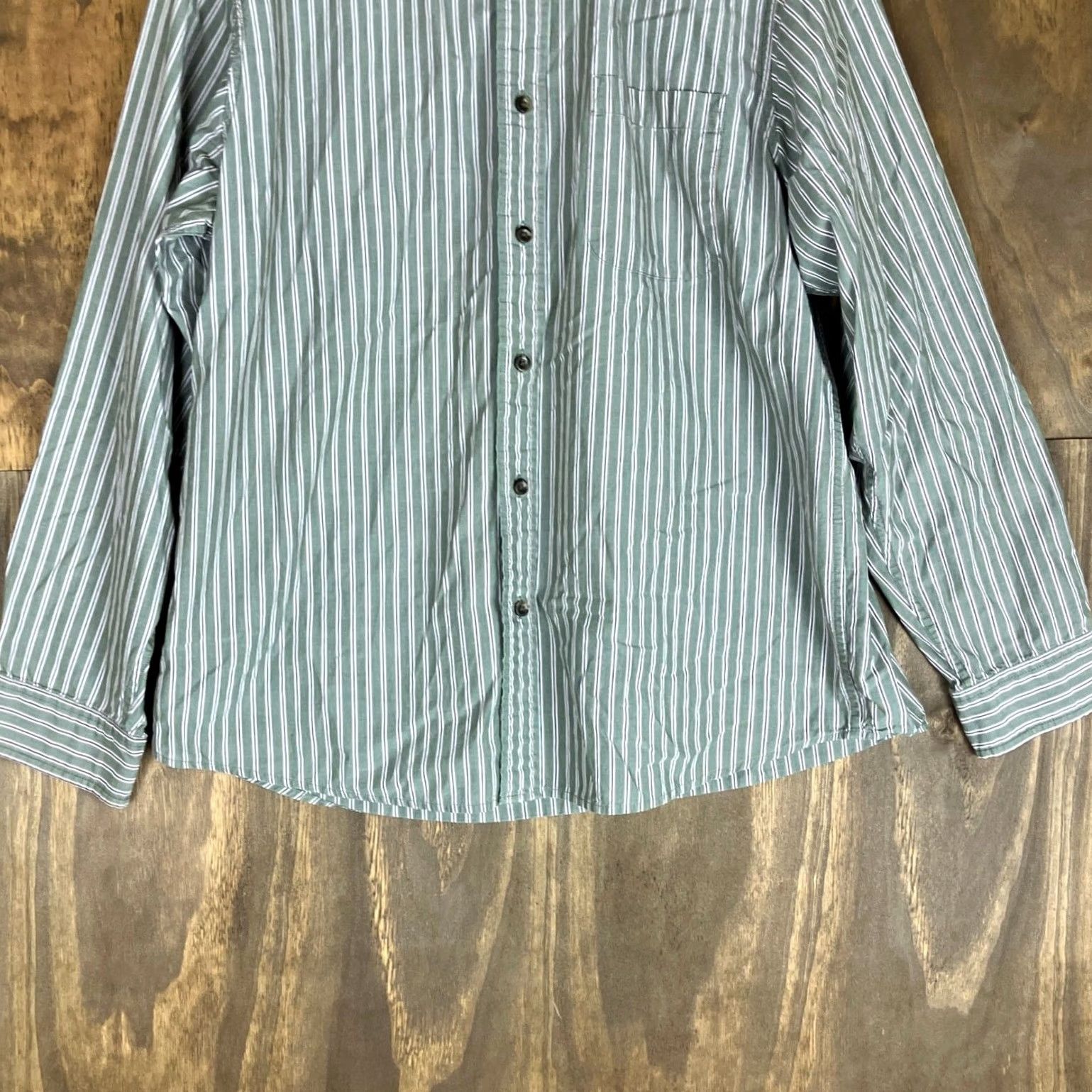 Eddie Bauer Eddie Bauer Mens Shirt Green Multi Striped Button Down Long Sleeve 100% Cotton L Size US L / EU 52-54 / 3 - 3 Thumbnail