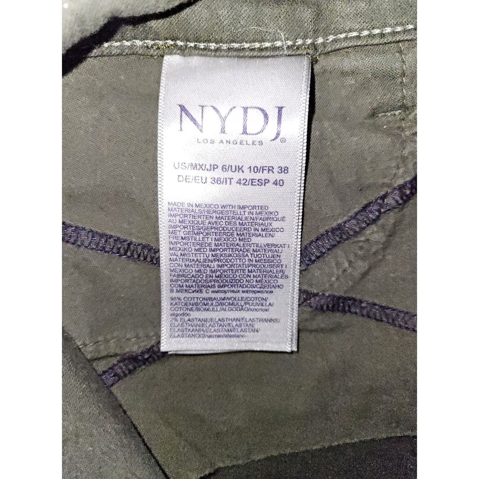 NYDJ NYDJ Jeans Women's 6 Olive Green Mid Rise Ankle NYDJ Alina Convertible Denim Size 28" / US 6 / IT 42 - 8 Thumbnail