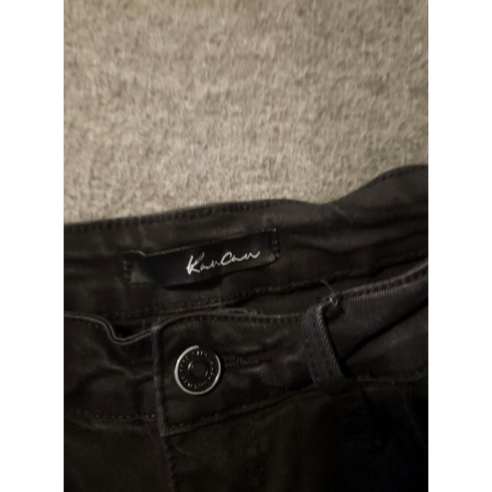 Vintage KanCan High Rise Distressed Cutoff Shorts Black 7/27 Juniors Raw Hem Preppy Size 28" / US 6 / IT 42 - 6 Thumbnail