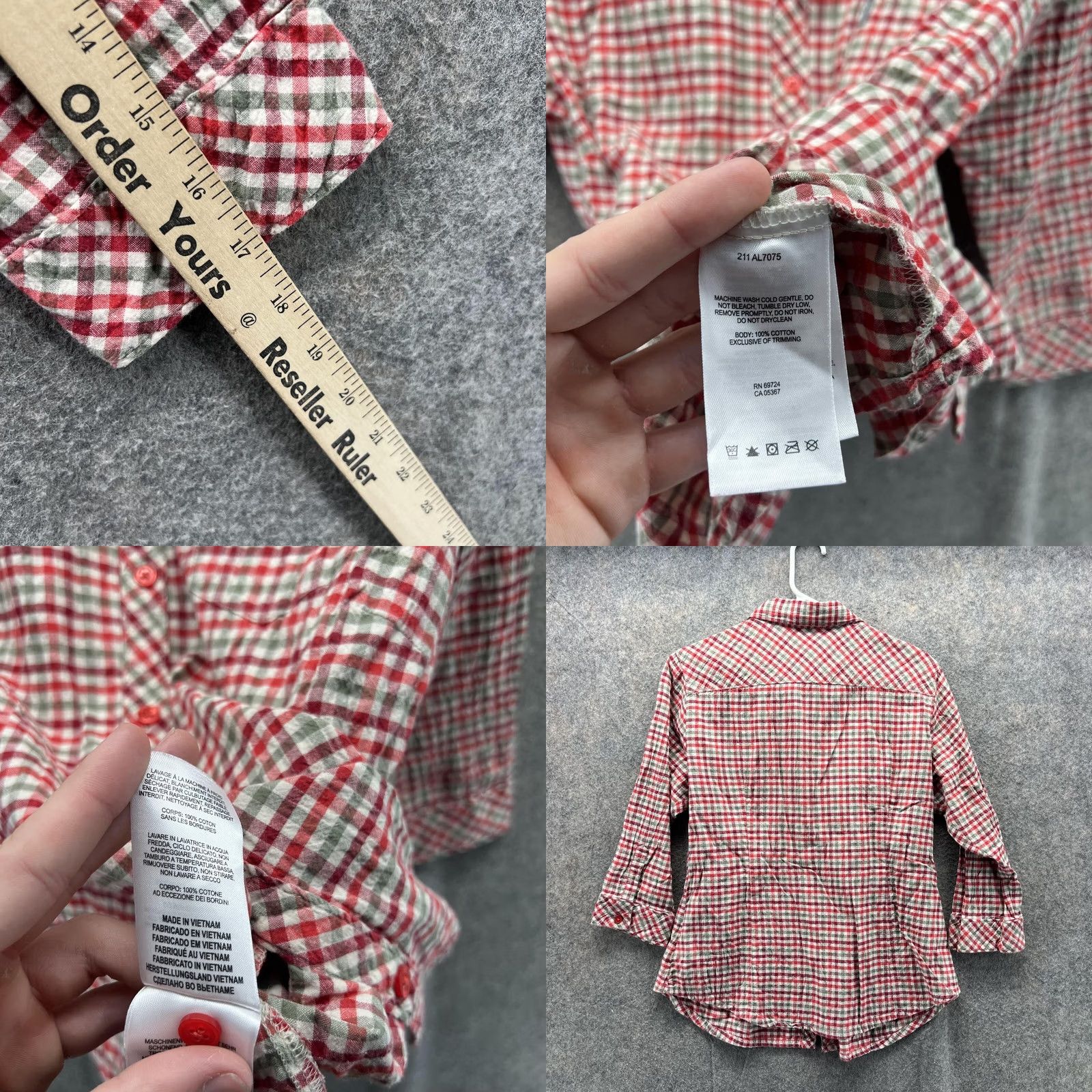 Vintage Columbia Shirt Women Large Red Casual Button Down Preppy Cotton Check Plaid Size L / US 10 / IT 46 - 8 Thumbnail