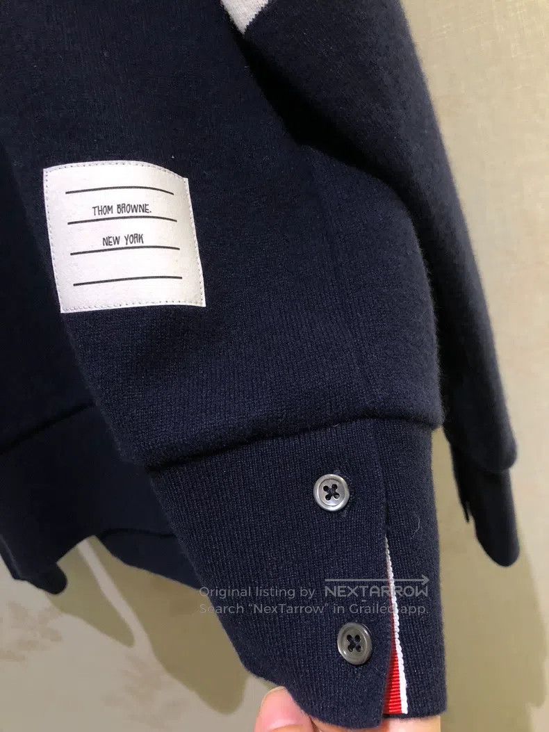 Thom Browne Thom Browne Navy blue cashmere sweater Size US XXS / EU 40 - 3 Thumbnail