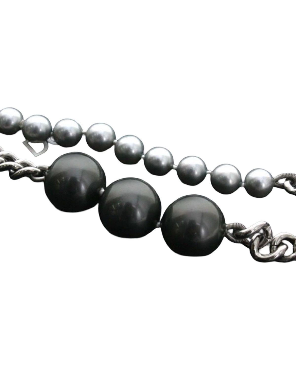 Dolce & Gabbana Double Layered Black Pearl Necklace Size ONE SIZE - 8 Thumbnail