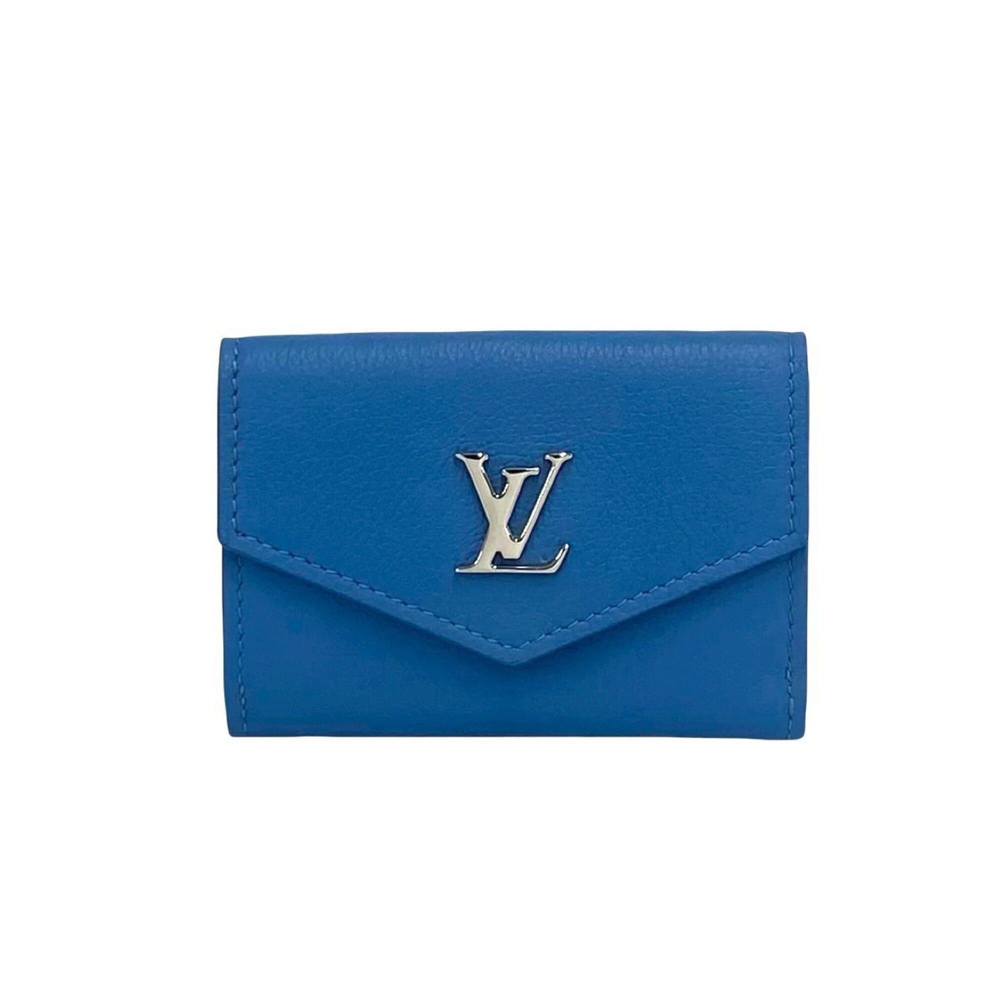 Louis Vuitton LOUIS VUITTON Portefeuille Lock Mini Leather Tri-fold Wallet, Blue, 20248 Size ONE SIZE - 1 Thumbnail