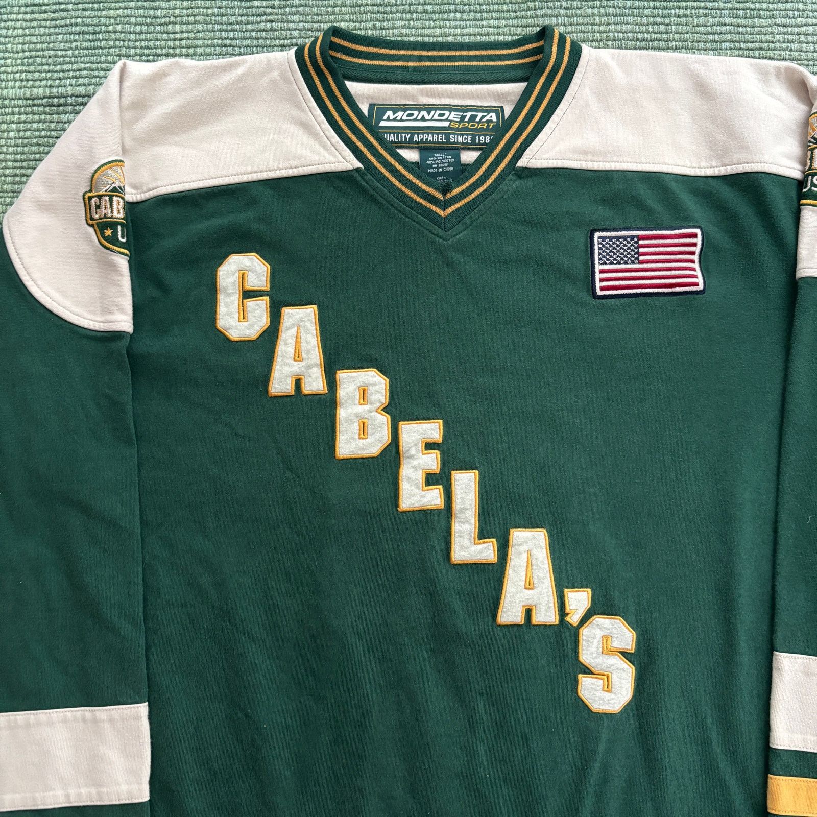 Cabelas × Vintage Vintage 90s Y2K Green Cabela's Cotton Baggy Hockey Jersey XL Size US XL / EU 56 / 4 - 2 Thumbnail