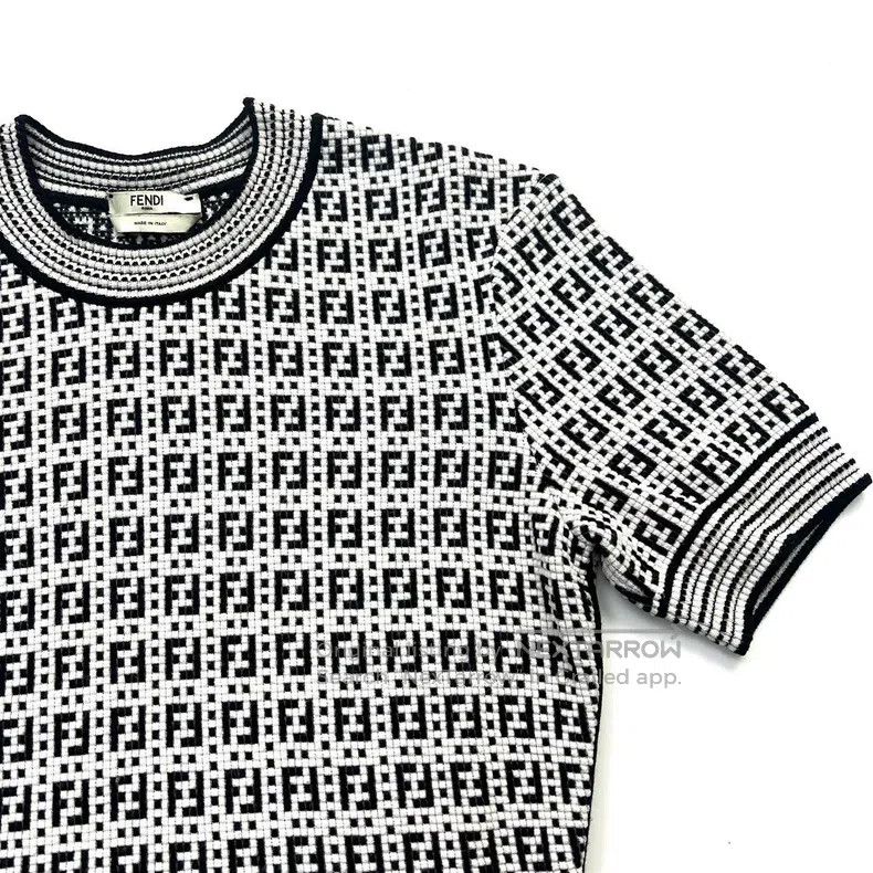 Fendi Fendi Black and white old flower FF full-print knitted sho Size XXS / US 00 / IT 34 - 5 Thumbnail