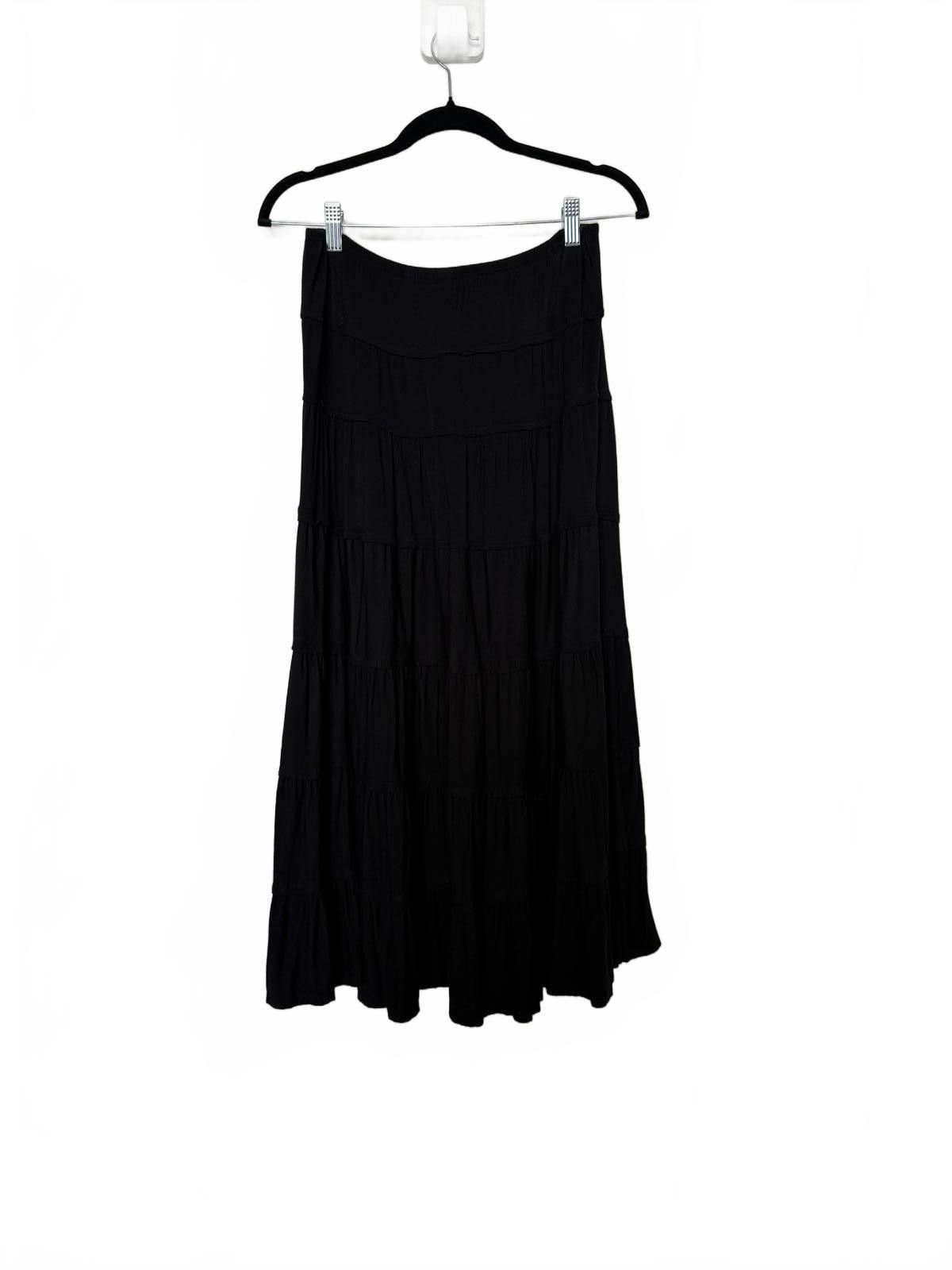 Style & Co Y2K Black Maxi Tiered Peasant Skirt Size 28" / US 6 / IT 42 - 5 Thumbnail