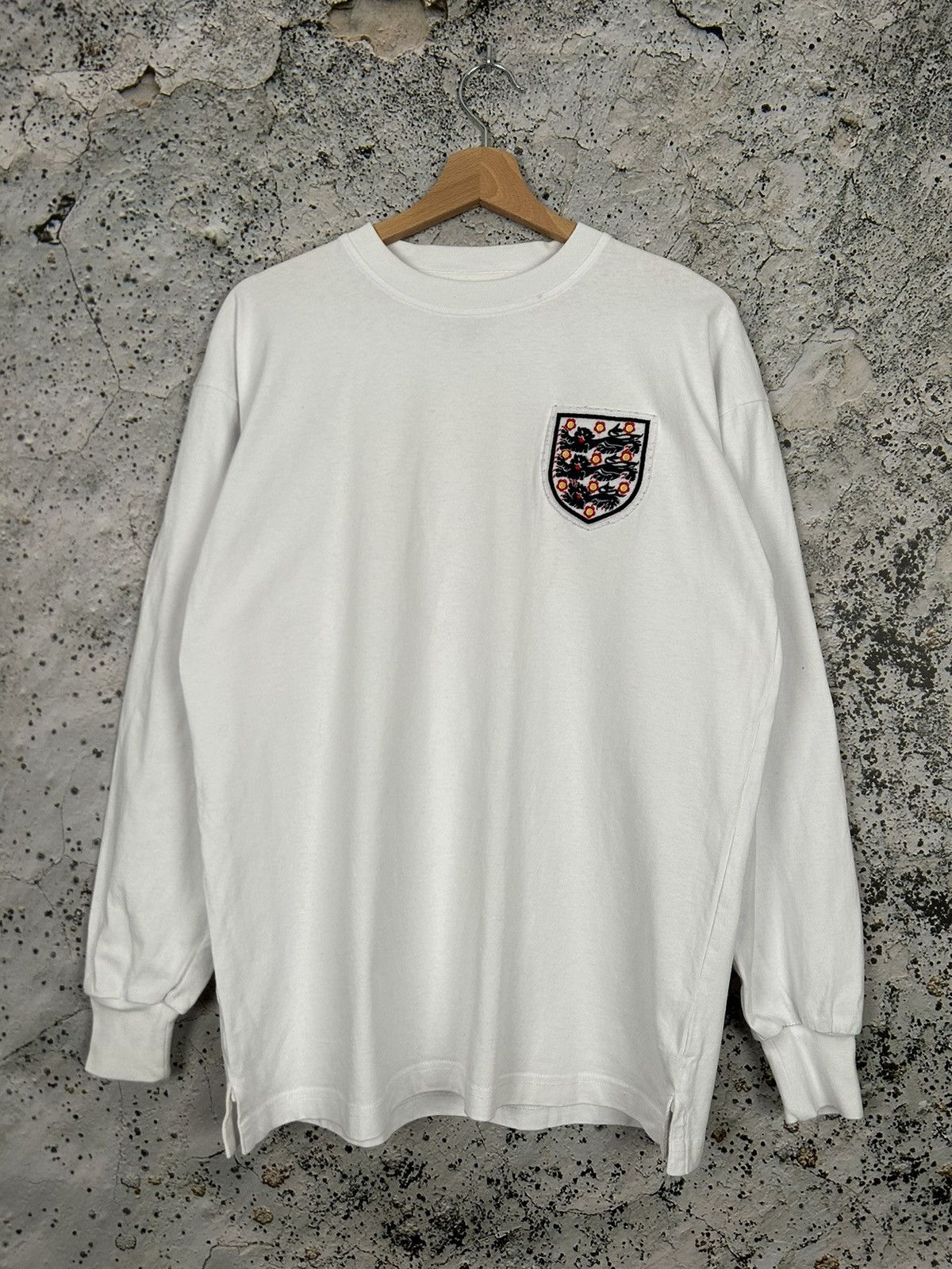 Vintage Vintage Score Draw England Archival Soccer Jersey Football Size US L / EU 52-54 / 3 - 1 Thumbnail