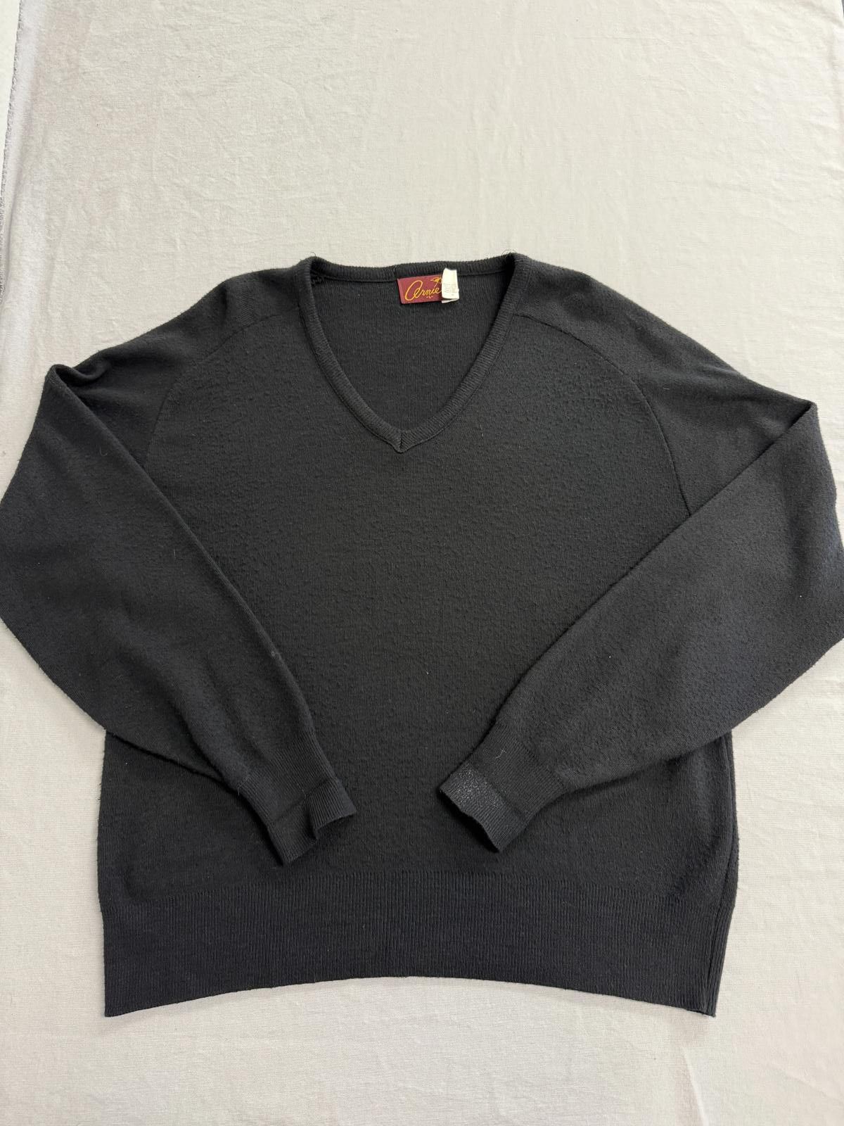 Aries VTG Arnie Black V-Neck Sweater Made in USA Arnold Palmer L Size US L / EU 52-54 / 3 - 1 Thumbnail