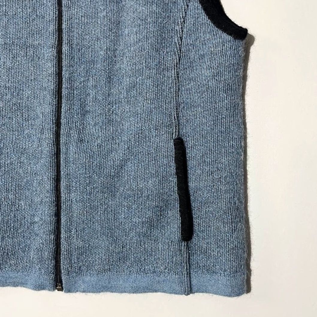 Vintage Red Maple Sportswear Vest Blue Alpaca Cotton Full Zip Mock Neck Womens S Small Peru M61 Size S / US 4 / IT 40 - 3 Thumbnail