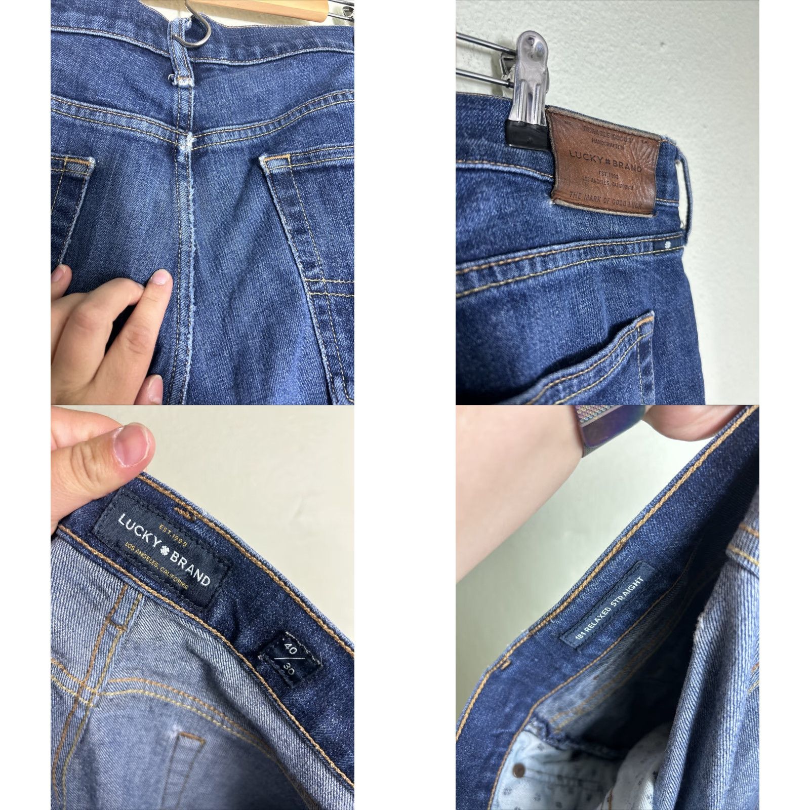 Lucky Brand Lucky Brand 181 Relaxed Straight Jeans 40x30 Blue Mens Straight Size US 40 / EU 56 - 9 Thumbnail