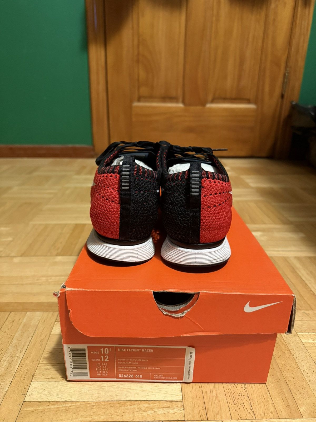 Nike Nike Flyknit Racer University Red 2013 Size US 10.5 / EU 43-44 - 6 Thumbnail