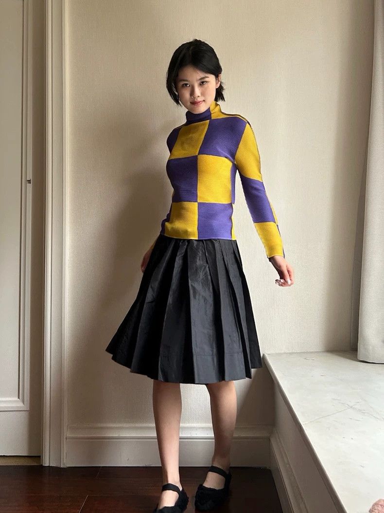 Issey Miyake Issey Miyake Color block pleated top Size M / US 6-8 / IT 42-44 - 5 Thumbnail