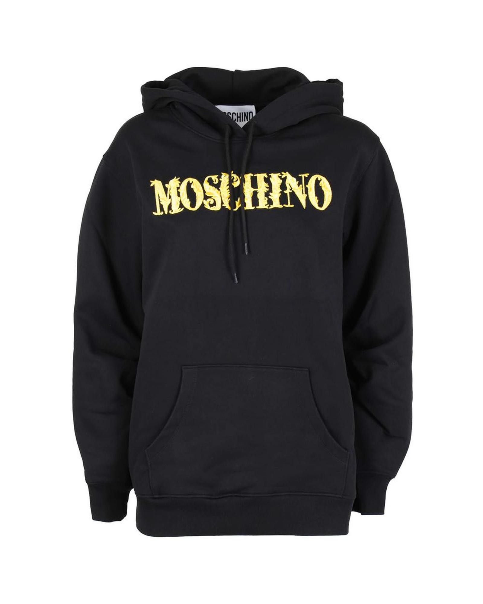 image of Moschino Gothic Logo Embroidered Sweatshirt in Black, Women's (Size Small)