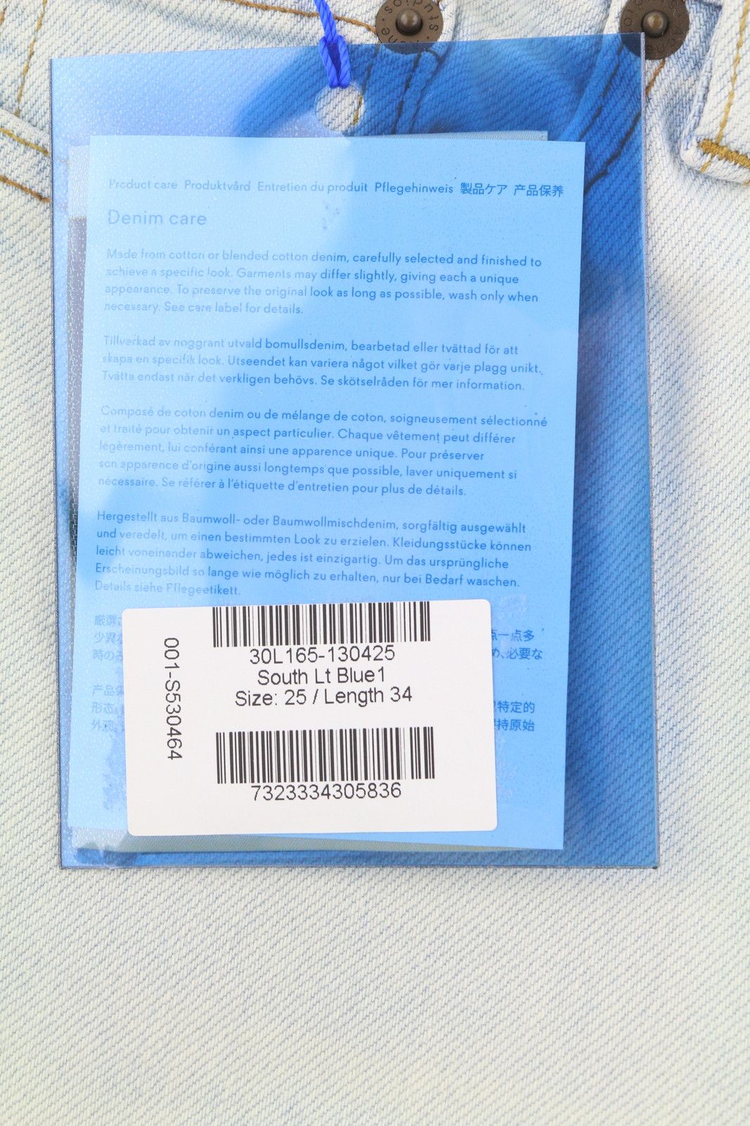Acne Studios BLA KONST SOUTH W25/L34 Blue Slim Jeans 89062 Size 25" / US 0 / IT 36 - 8 Thumbnail