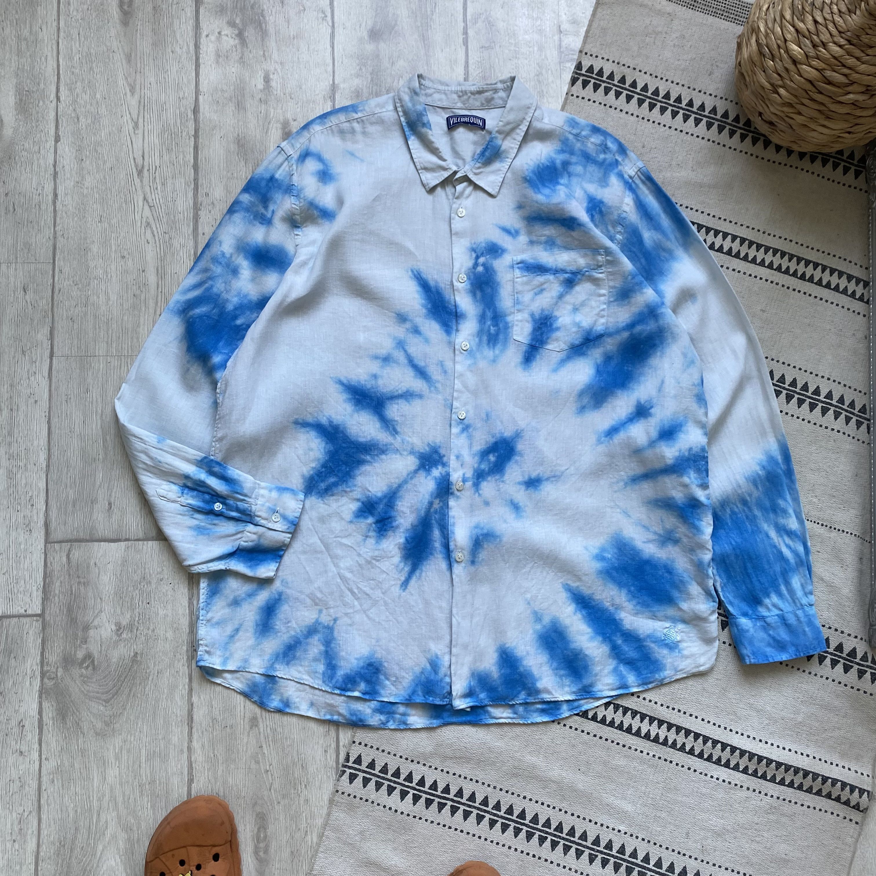 Vilebrequin 🐢 3XL Vilebrequin linen Shirt Tie dye Oldmoney Luxury Size US XXL / EU 58 / 5 - 8 Thumbnail