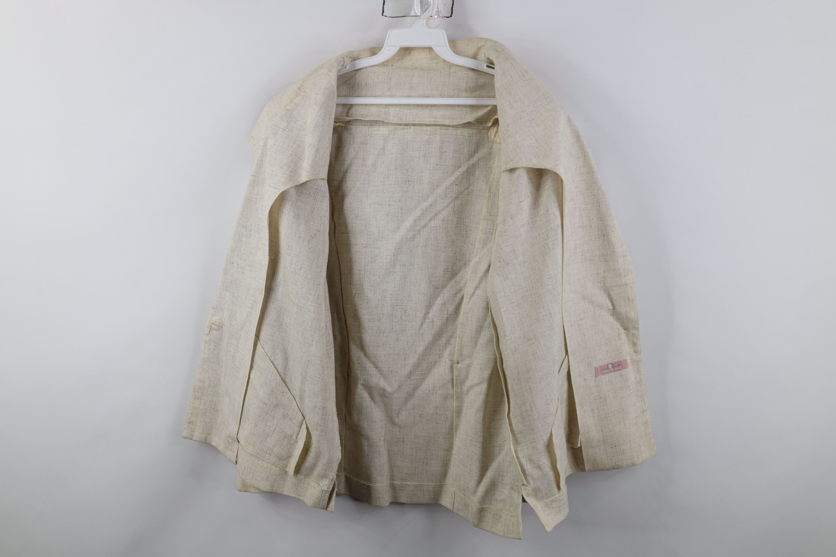 Vintage Vintage 60s Streetwear Flax Linen Blazer Jacket USA Size XXL / US 16-18 / IT 52-54 - 10 Thumbnail