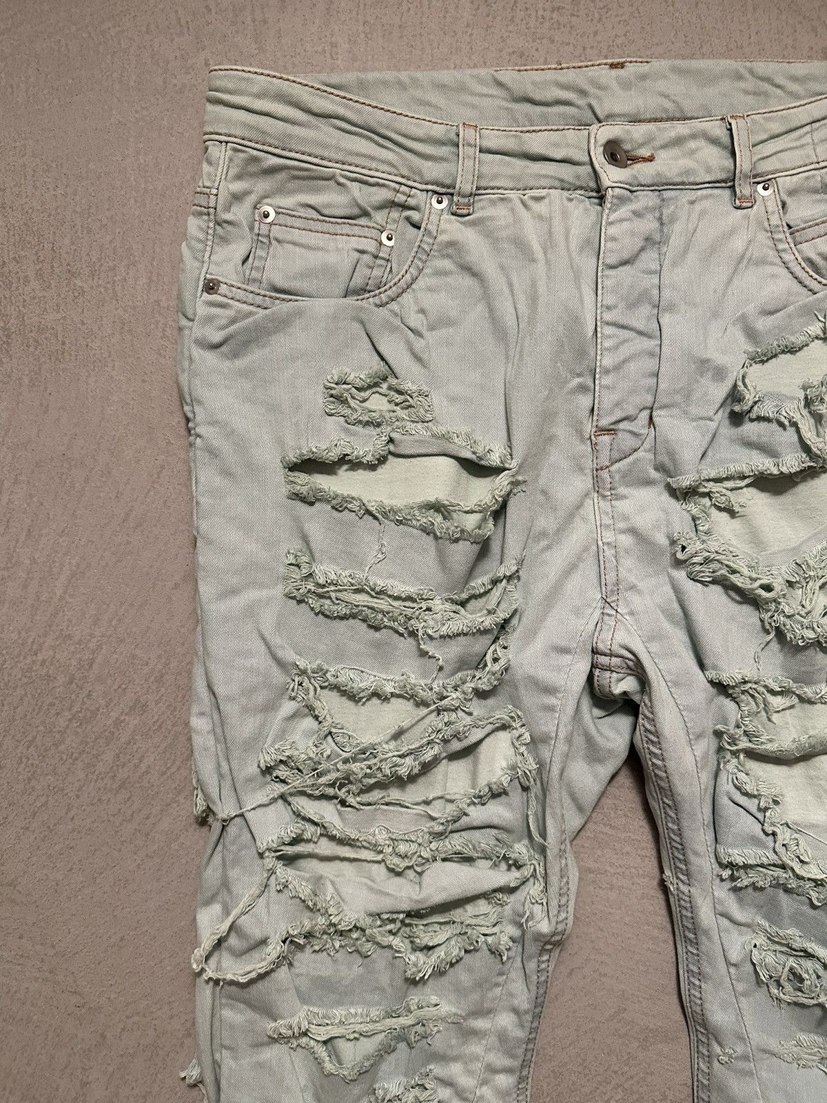Rick Owens Rick Owens Shredded Double Layer Detroit Pants Size US 30 / EU 46 - 3 Thumbnail