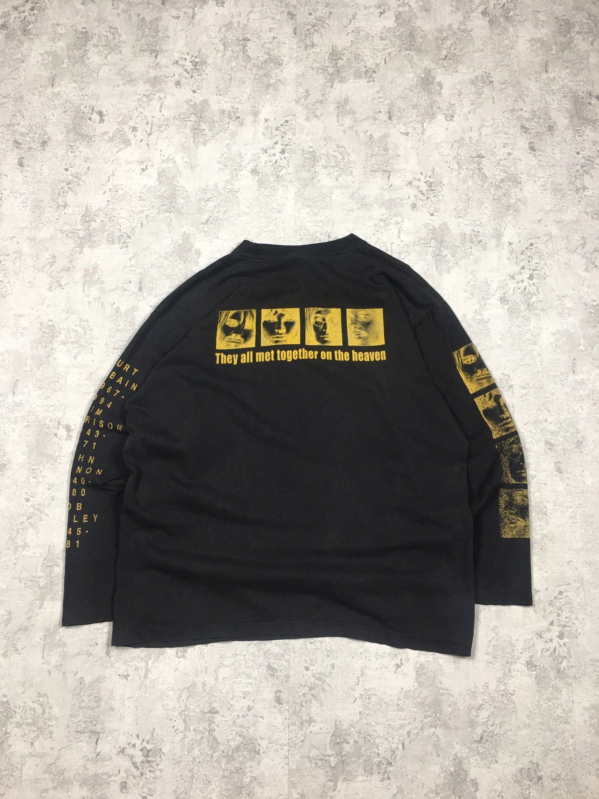 Band Tees Vintage They All Met Together On The Heaven Black Longsleeve Size US XL / EU 56 / 4 - 10 Thumbnail