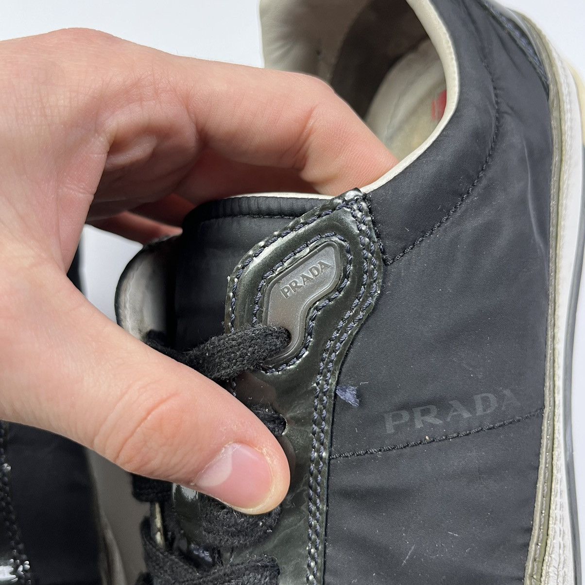 Prada × Vintage Prada Milano Vintage Low Sneakers Black Luxury Size US 8 / EU 41 - 9 Thumbnail