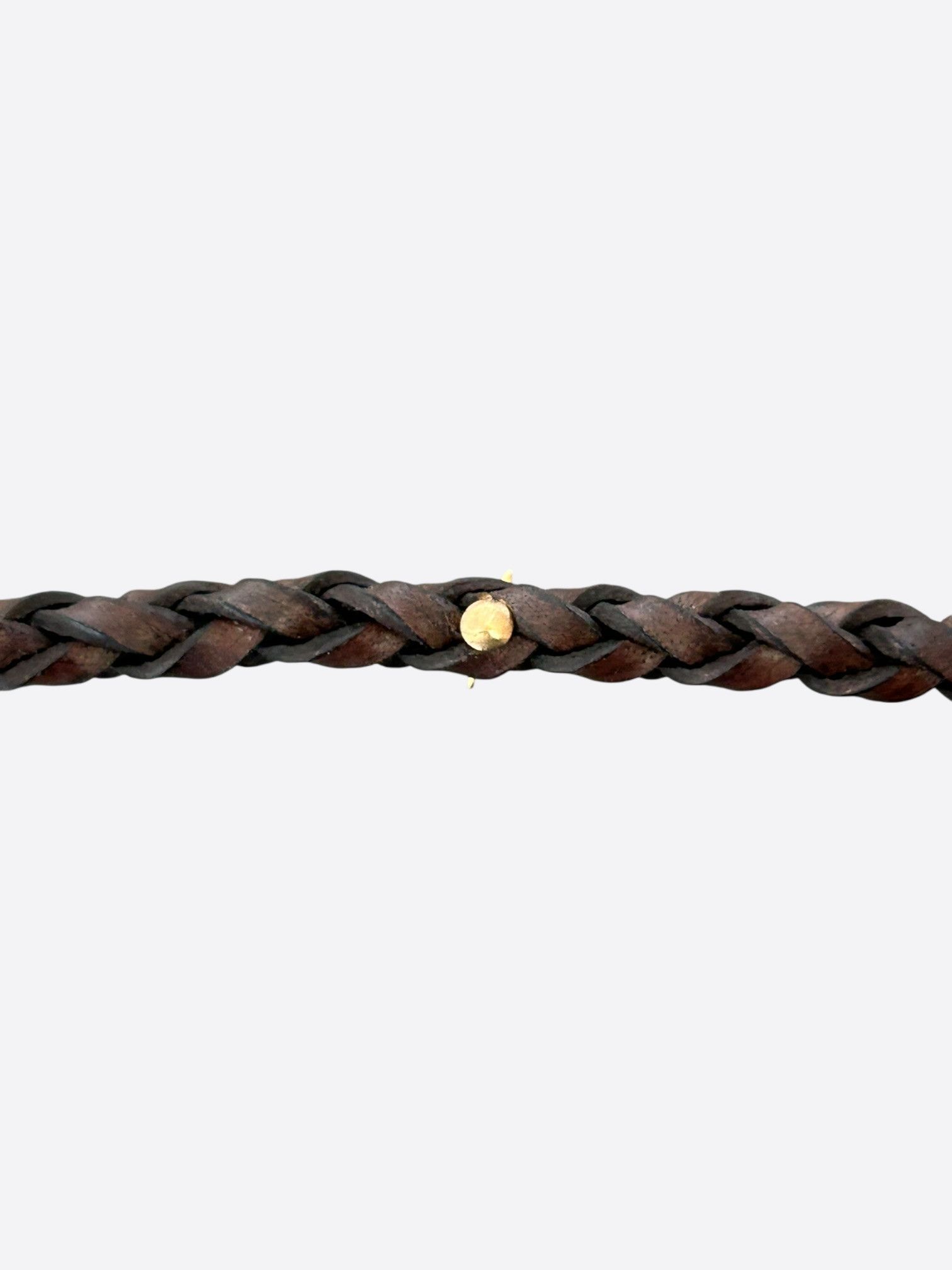 Saint Laurent Paris Saint Laurent Brown & Gold Star Charm Leather Bracelet Size ONE SIZE - 3 Thumbnail