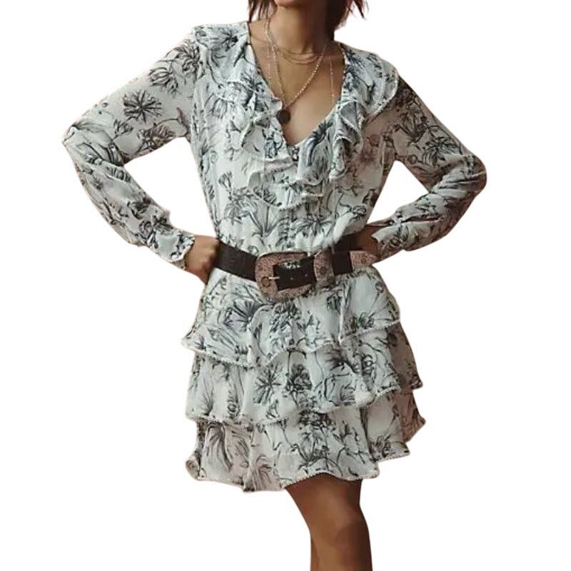 Anthropologie Anthropologie The Betsy Long-Sleeve Tiered Mini Dress Size S Size S / US 4 / IT 40 - 1 Thumbnail