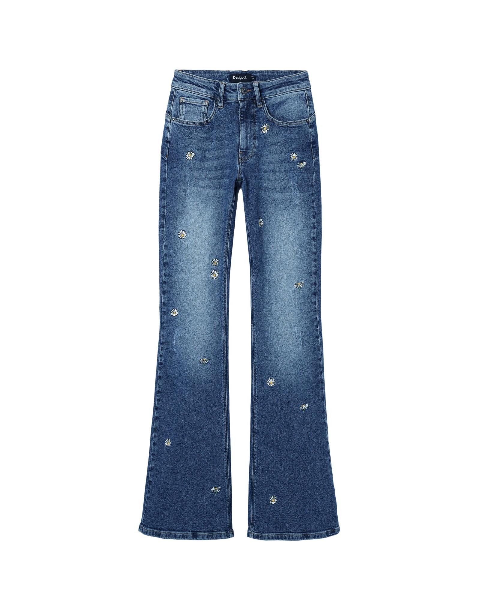 image of Desigual Worn Out Effect Jeans in Blue, Women's (Size 26)